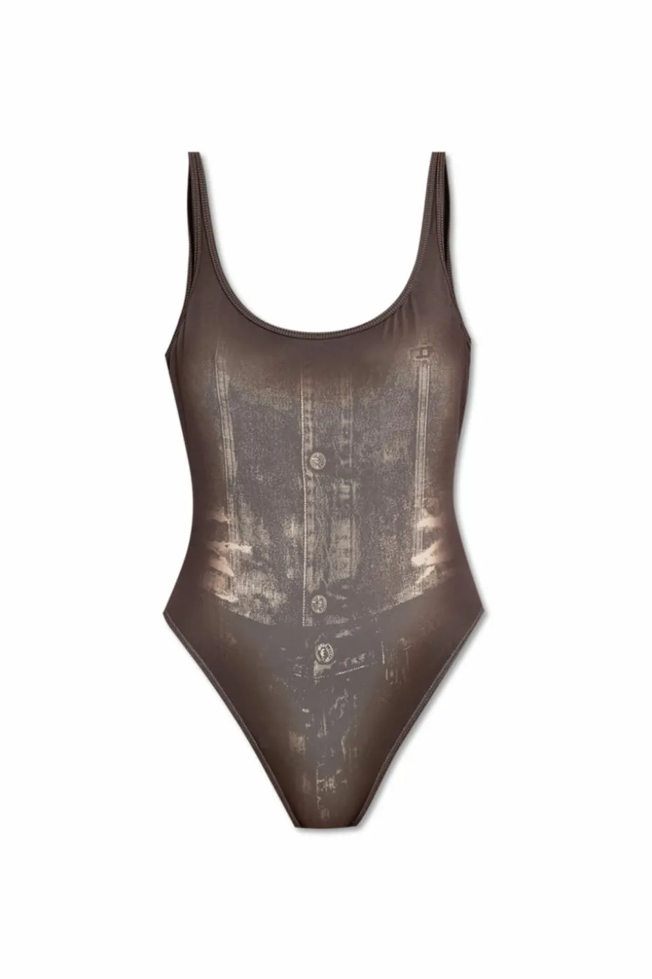 Diesel BROWN One-piece swimsuit MARILYN-DNM