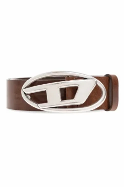 Diesel BROWN āOVAL D LOGOā belt