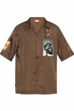 Diesel BROWN Shirt S-DAXHE