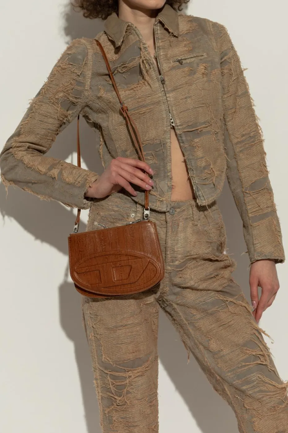 Diesel BROWN Shoulder bag 1DR 2.0 1DR TWIN