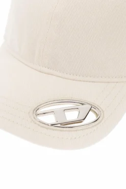Diesel cream ‘C-PLAK’ baseball cap