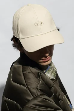 Diesel cream ‘C-RUN-WASH’ baseball cap