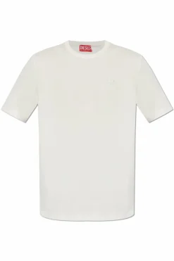 Diesel cream T-shirt T-ADJUST-SLITS-R17