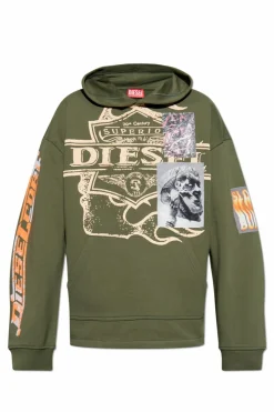 Diesel GREEN Hoodie S-BAXT-HOOD-R1