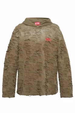Diesel GREEN Hoodie T-CRANE-LS-HOOD