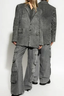 Diesel GREY Denim jacket D-REGER-S