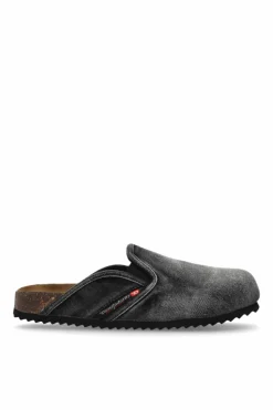 Diesel GREY Denim slides D-WOODSTOCK