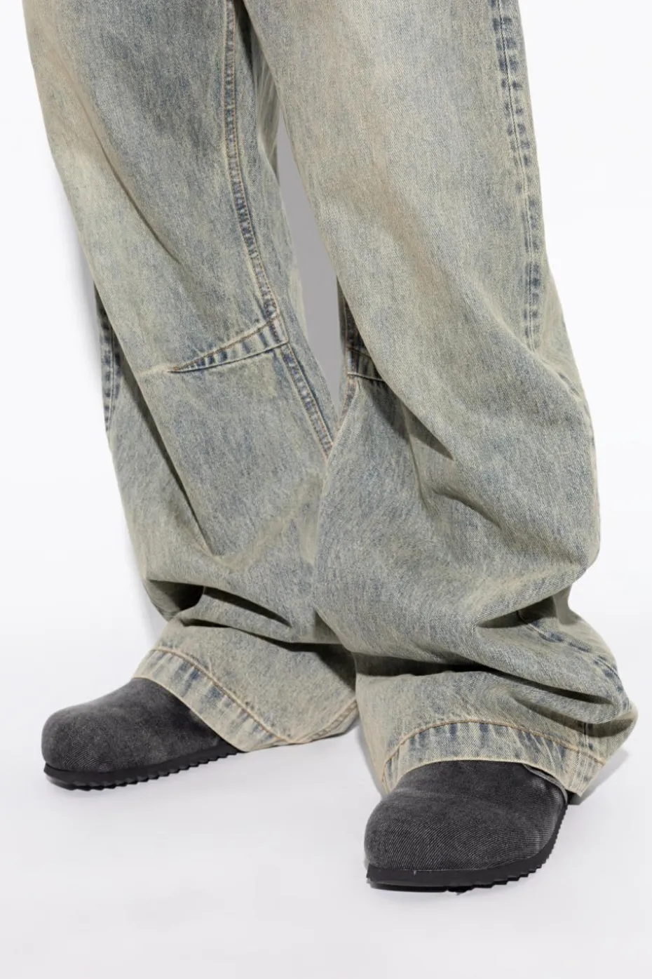 Diesel GREY Denim slides D-WOODSTOCK
