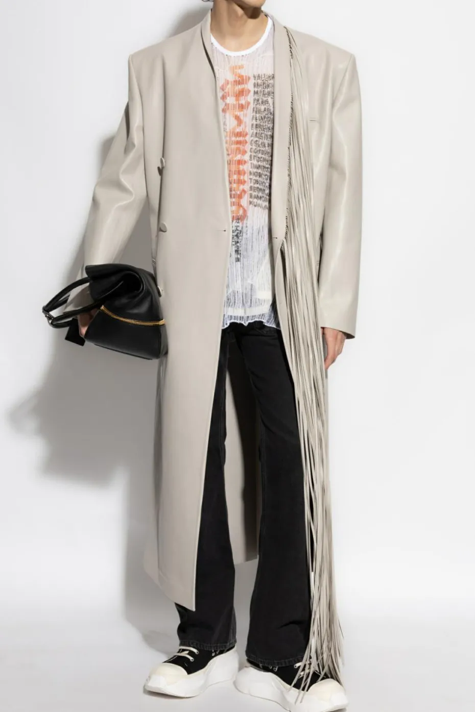 Diesel GREY Faux leather coat J-ELDAR-A