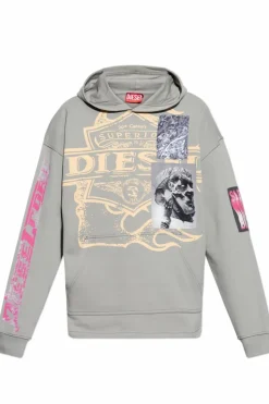 Diesel GREY Hoodie S-BAXT-HOOD-R1