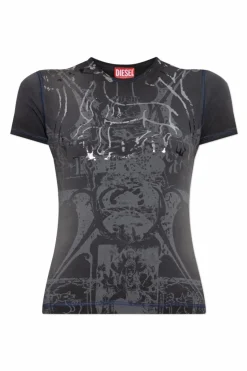 Diesel GREY Top T-UNCUTIES-LONG-R6