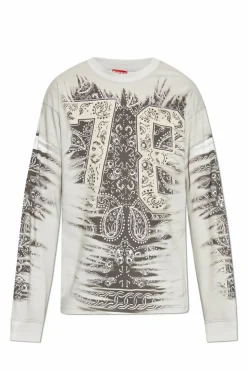 Diesel GREY T-shirt 'T-NORM-LS-R1'