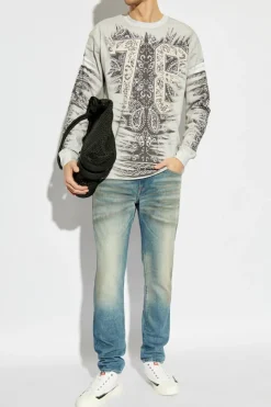 Diesel GREY T-shirt 'T-NORM-LS-R1'