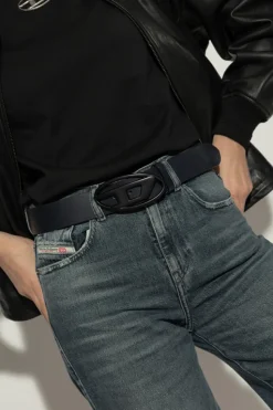 Diesel NAVY BLUE Belt OVAL D LOGO B