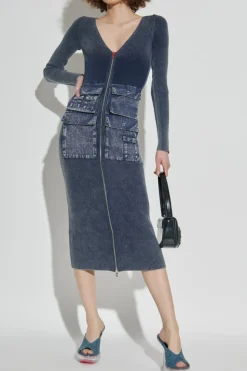 Diesel NAVY BLUE Dress "M-MELTI-LS"