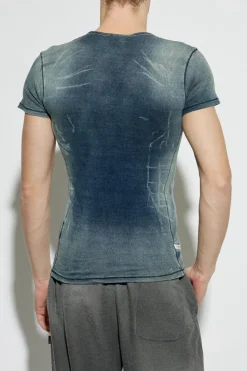 Diesel NAVY BLUE Ribbed top T-HANS