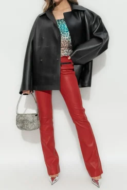 Diesel RED Leather pants L-INSEY