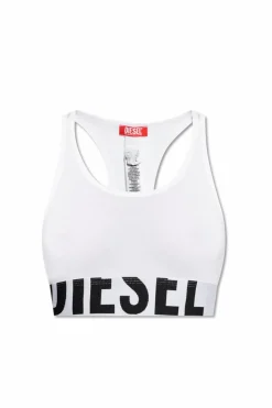 Diesel WHITE Bra UFSB-COTTON-RACE-BRALETTE