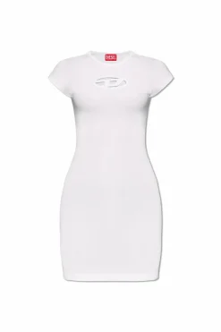Diesel WHITE ‘D-ANGIEL’ dress with logo
