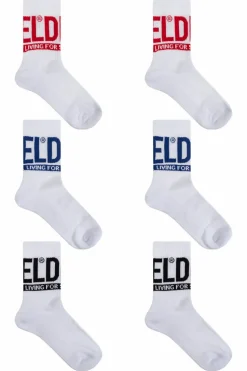 Diesel WHITE Three-pack socks SKM-RAY-3PACK-CUSHIONED