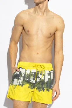 Diesel YELLOW Swim trunks KEN-37-D-POP