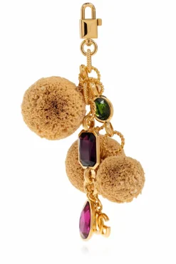 Dolce & Gabbana beige Keychain with pompoms