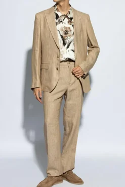 Dolce & Gabbana beige Linen trousers