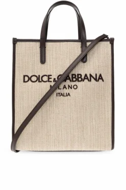 Dolce & Gabbana beige Shopper bag with logo