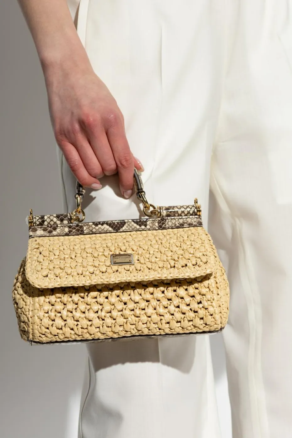 Dolce & Gabbana beige Sicily Small shoulder bag