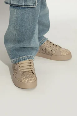 Dolce & Gabbana beige Sports shoes with lace insert