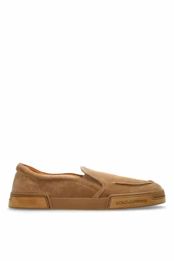 Dolce & Gabbana beige Suede slip-on shoes