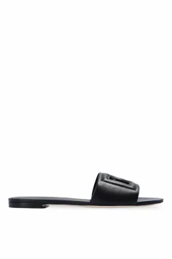 Dolce & Gabbana BLACK ‘Bianca’ leather slides