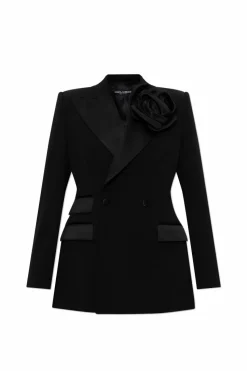 Dolce & Gabbana BLACK Blazer with floral motif