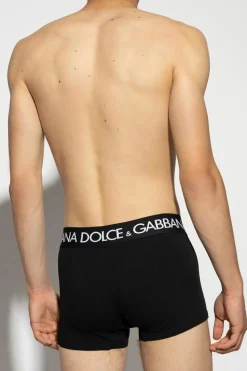Dolce & Gabbana BLACK Branded boxers 2-pack