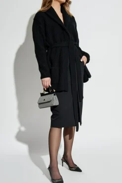Dolce & Gabbana BLACK Cardigan with Belt