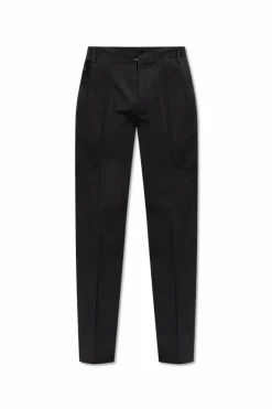Dolce & Gabbana BLACK Cotton pants with crease
