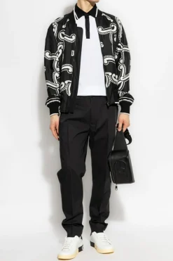 Dolce & Gabbana BLACK Cotton pants with crease