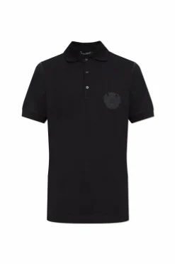 Dolce & Gabbana BLACK Cotton polo with logo