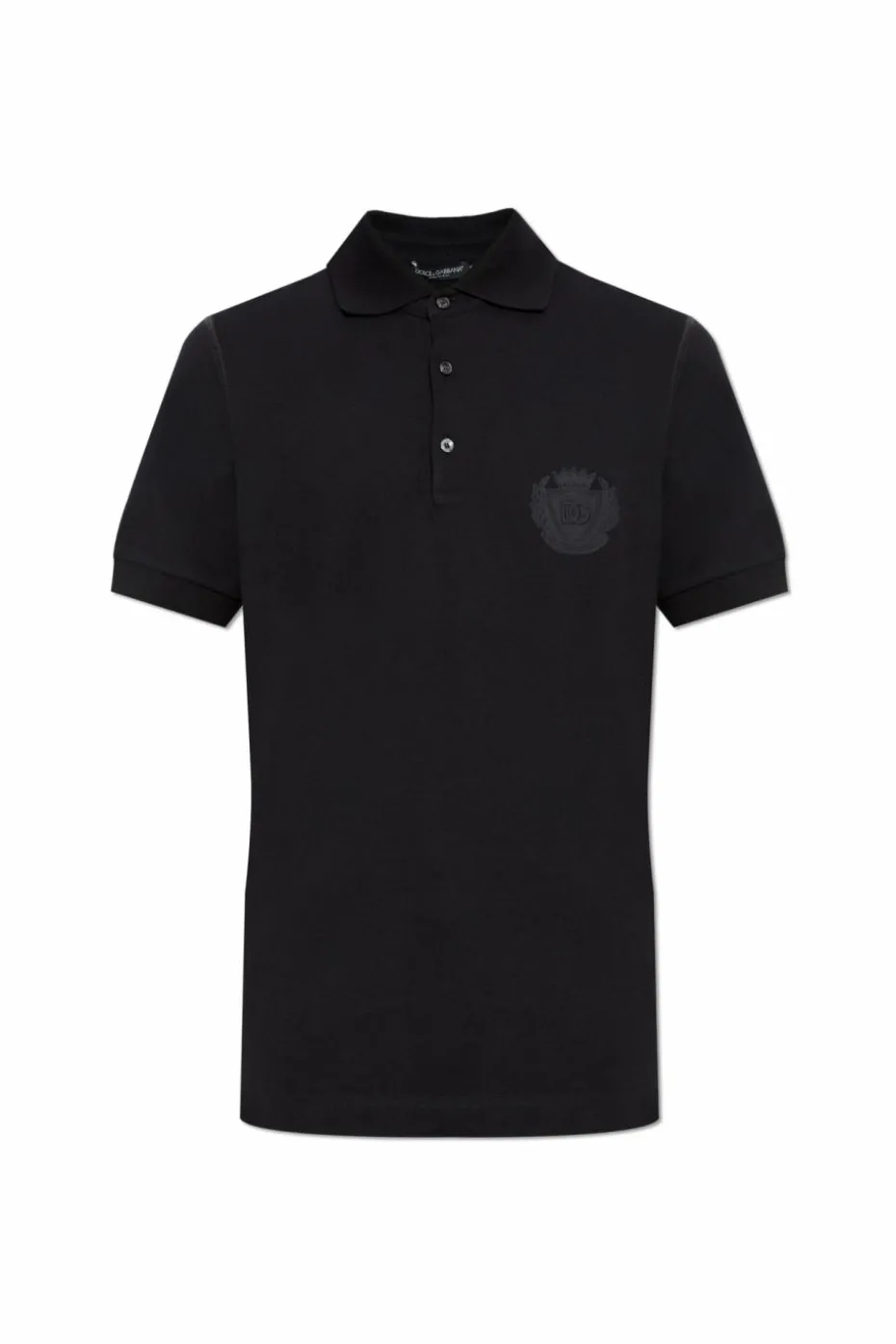 Dolce & Gabbana BLACK Cotton polo with logo
