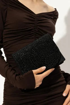 Dolce & Gabbana BLACK Crystal-embellished shoulder bag