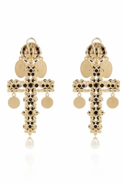 Dolce & Gabbana BLACK Earrings with gemstones