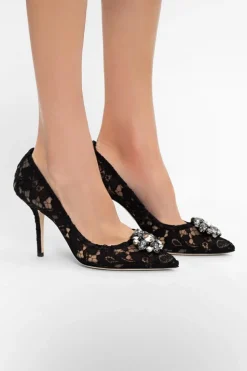 Dolce & Gabbana BLACK Embellished stiletto pumps
