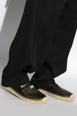 Dolce & Gabbana BLACK Espadrilles with logo appliqué