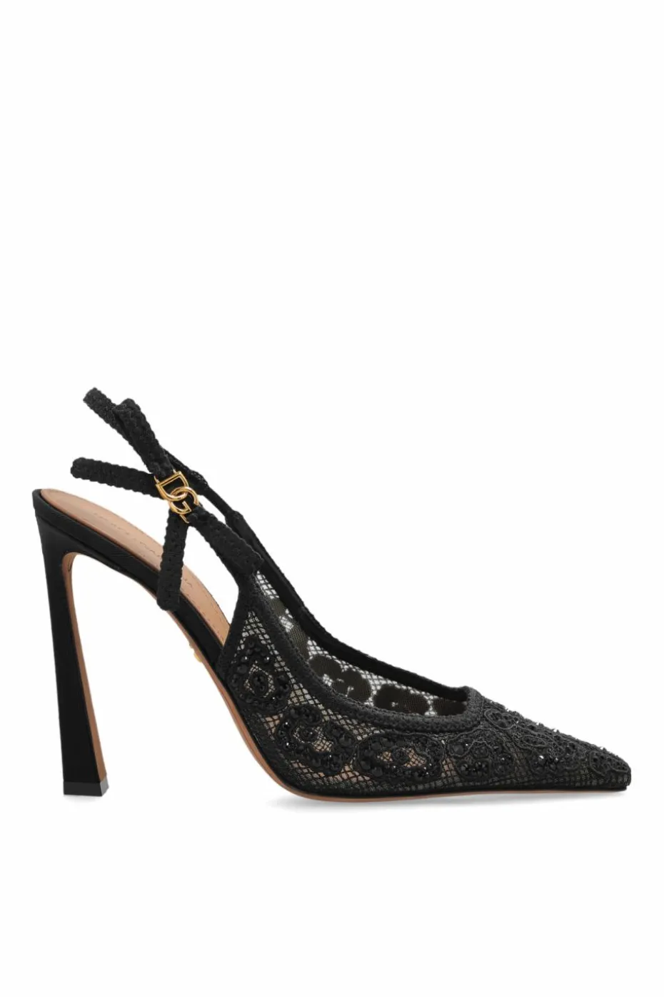 Dolce & Gabbana BLACK Heeled shoes with shimmering crystals