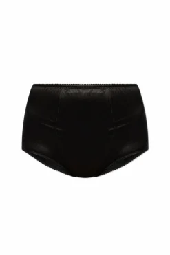 Dolce & Gabbana BLACK High-waisted silk briefs