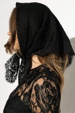 Dolce & Gabbana BLACK Lace Scarf