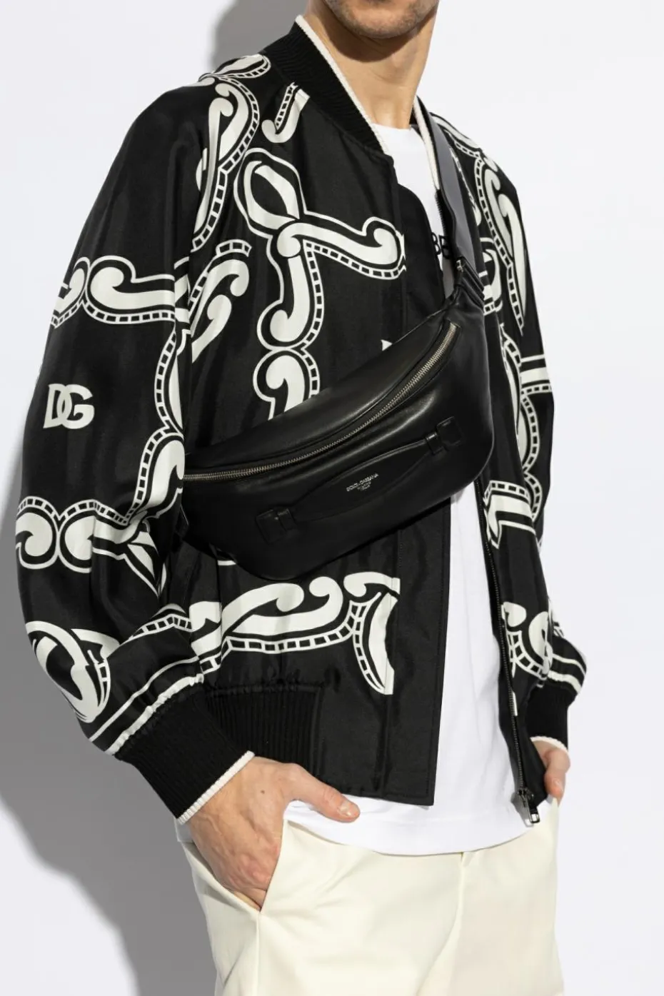 Dolce & Gabbana BLACK Leather fanny pack