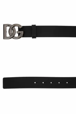 Dolce & Gabbana BLACK Leather belt with logo