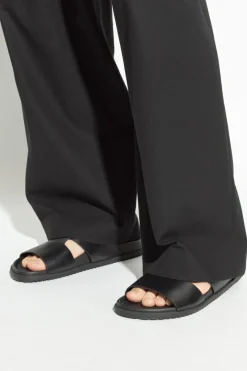 Dolce & Gabbana BLACK Leather slides with appliqué