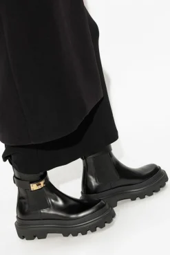 Dolce & Gabbana BLACK Leather Chelsea boots